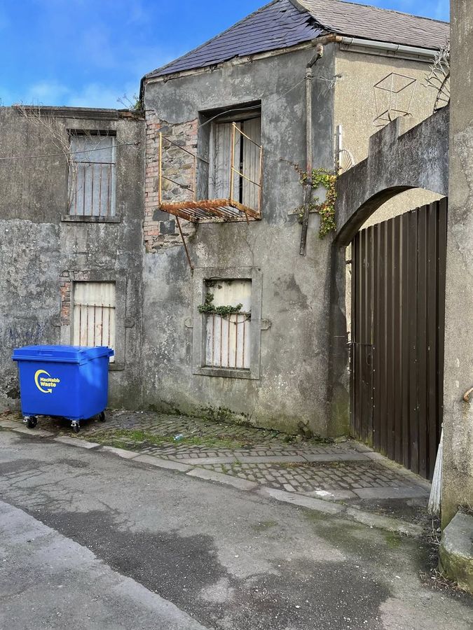 The yard and outbuildings behind the Mooney Brothers premises in Castlewellan as they stand today.